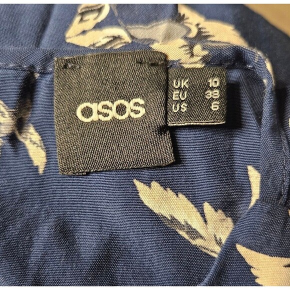 ASOS Blue Bird Dress Petite Size 6 Skater Vintage Style - Picture 12 of 12